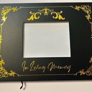 In Loving Memory Funeral Guest Book for  Memorial Service -  Photo insert - NEW